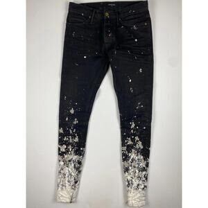 Fear of God White on Black Splatter Denim